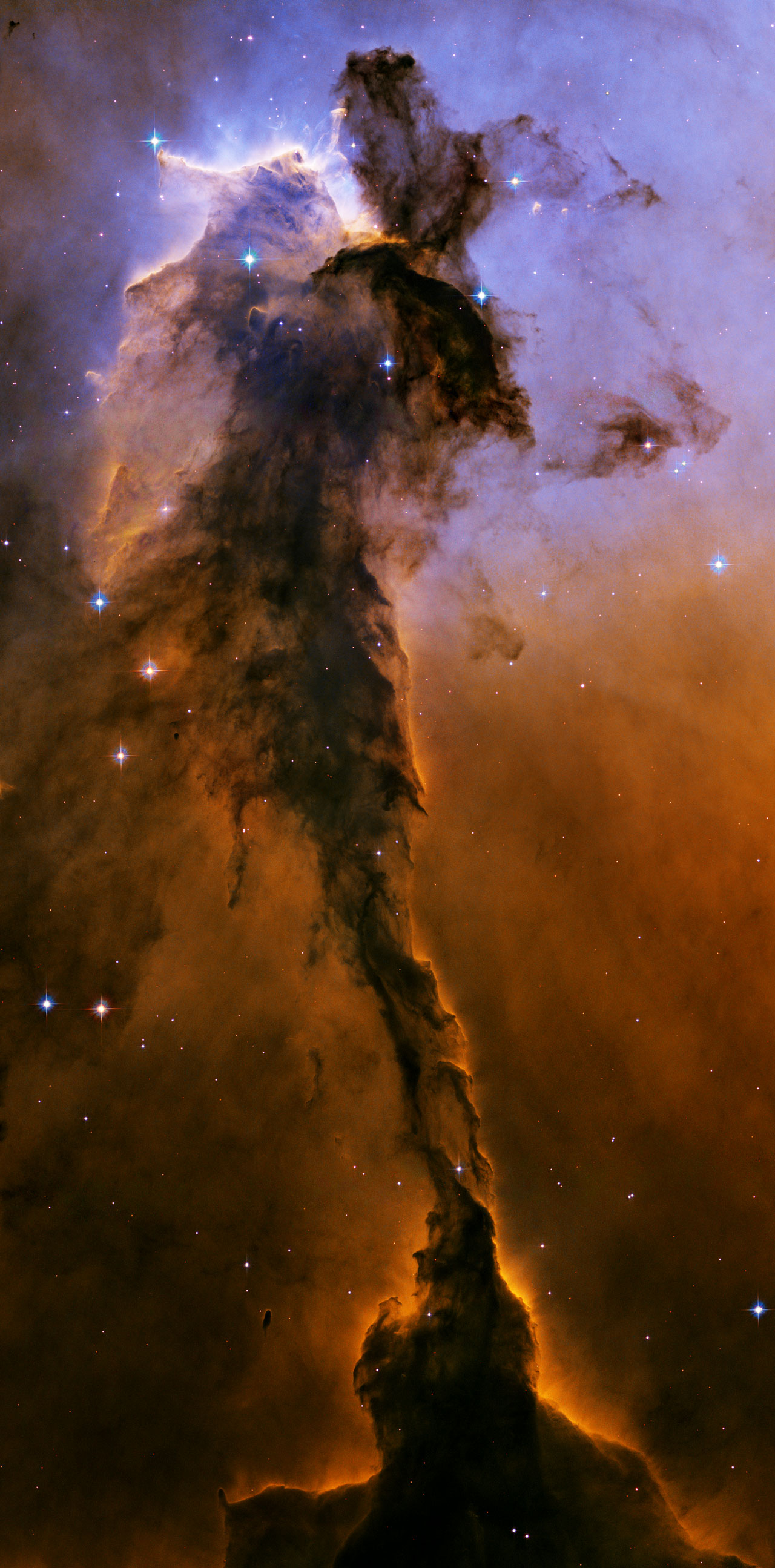 The Eagle has risen: Stellar spire in the Eagle Nebula