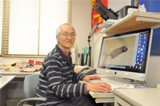 Professor Hayashi who is called "White Lion" by his students because of his white hair and big voice. Credit: Image courtesy of University of Tsukuba