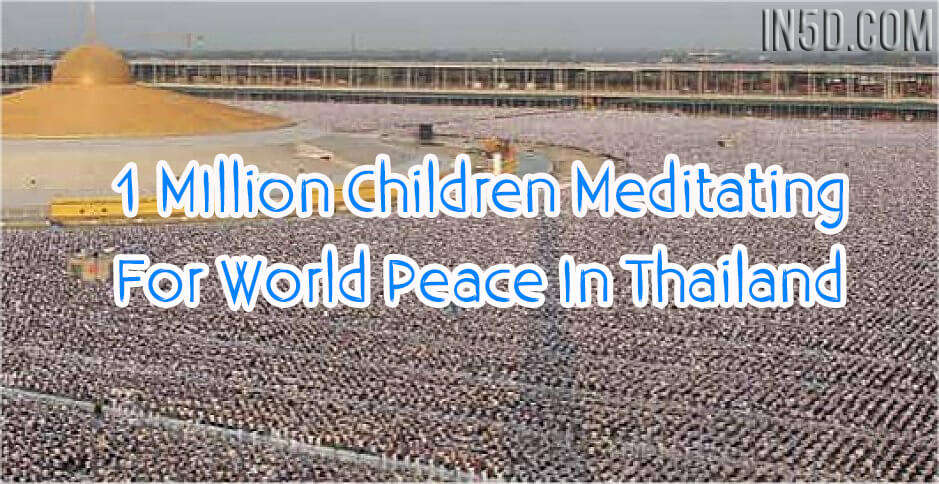 1 Million Children Meditating For World Peace In Thailand