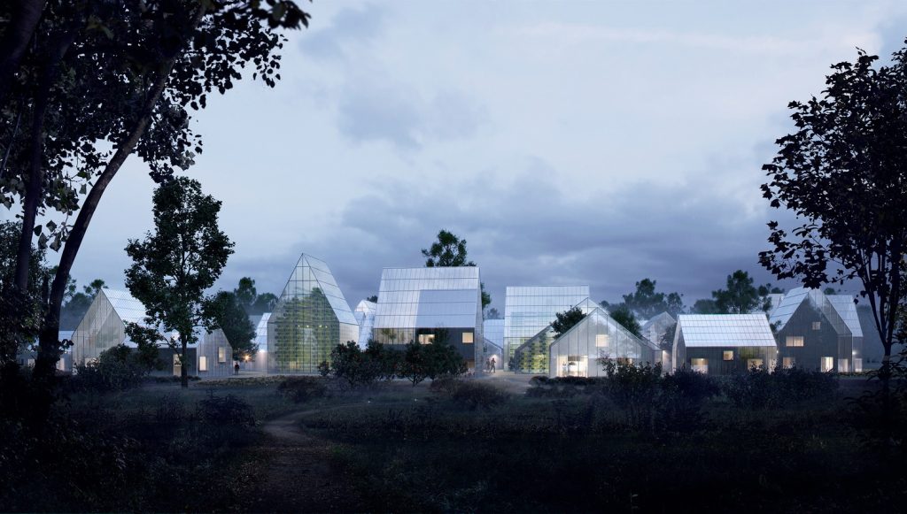 The neighborhood that will produce its own food, energy and will recycle waste. (3)