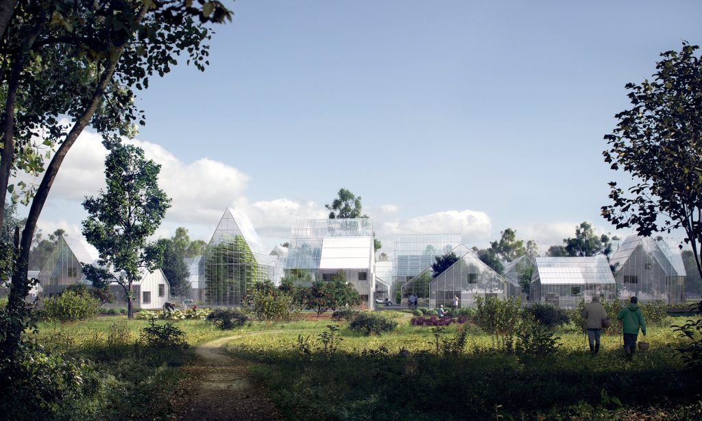 The neighborhood that will produce its own food, energy and will recycle waste. (6)