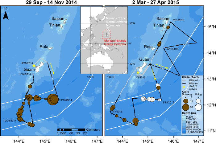 Locations where the biotwang was detected