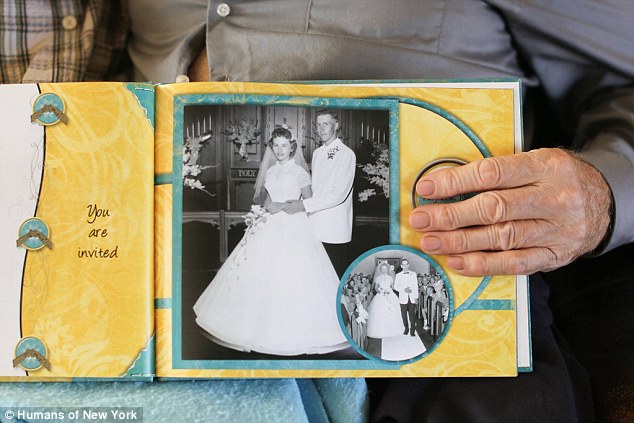 elderly man with his wife, she has Alzheimer's