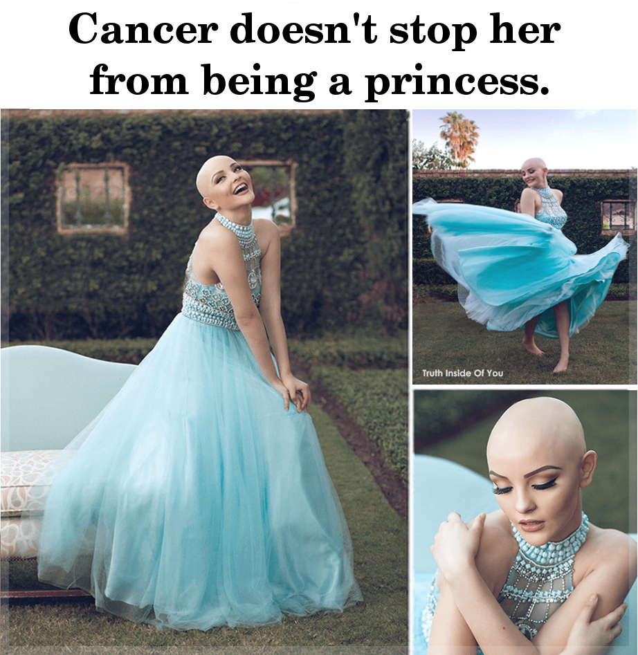 Cancer doesn't stop her from being a princess.