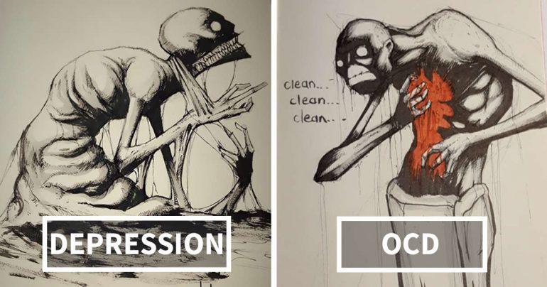 Artist Paints Mental Illnesses And Turns Them Into Realistic Illustrations