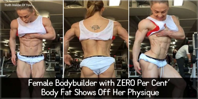 Female Bodybuilder with ZERO Per Cent' Body Fat Shows Off Her Physique