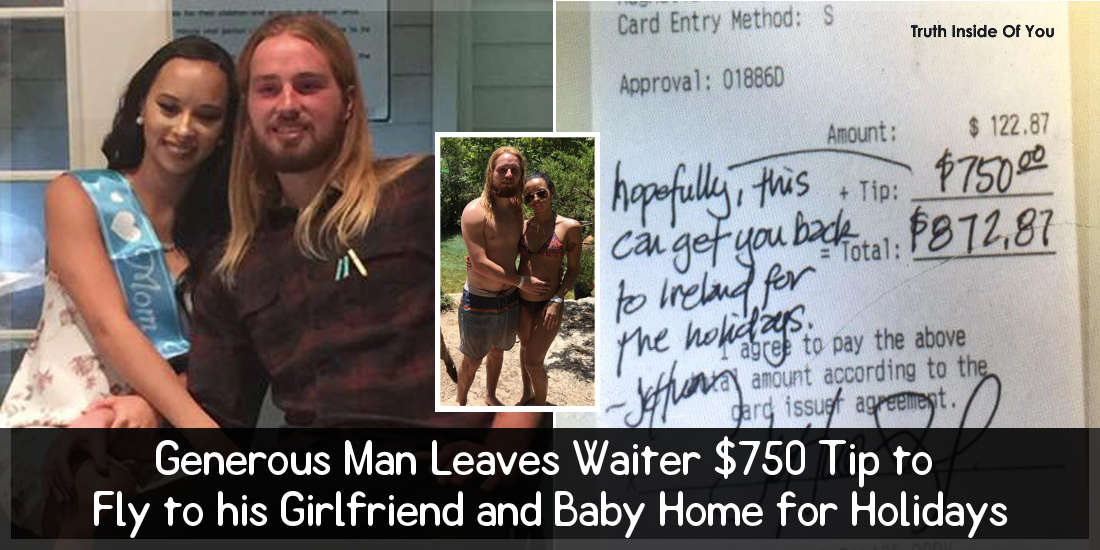 Generous Man Leaves Waiter $750 Tip to Fly to his Girlfriend and Baby Home for Holidays