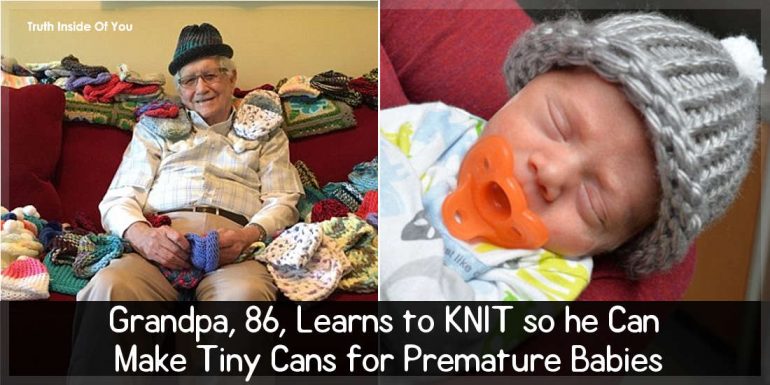 Grandpa, 86, Learns to KNIT so he Can Make Tiny Cans for Premature Babies