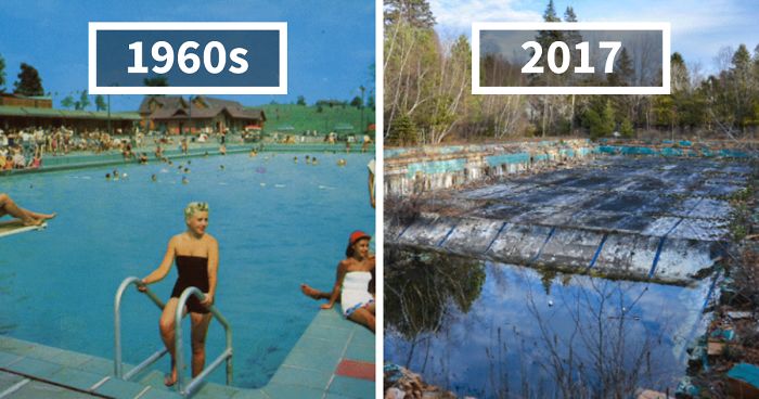 Photographer Finds Locations Of 1960s Postcards and Compares Them With Photos Of Today.