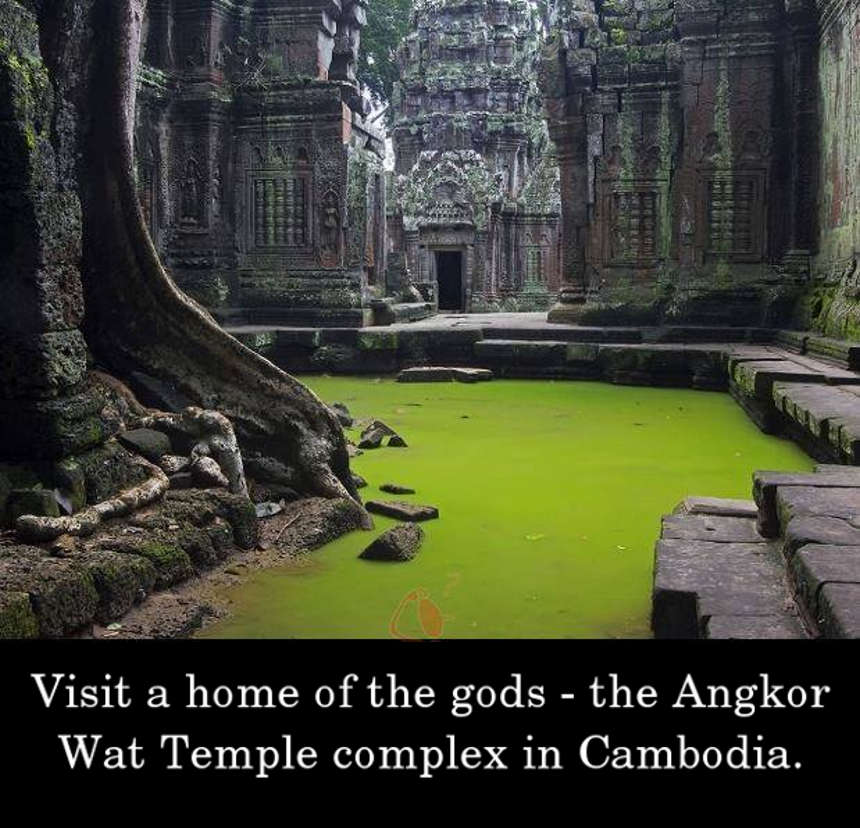 Visit a home of the gods - the Angkor Wat Temple complex in Cambodia.