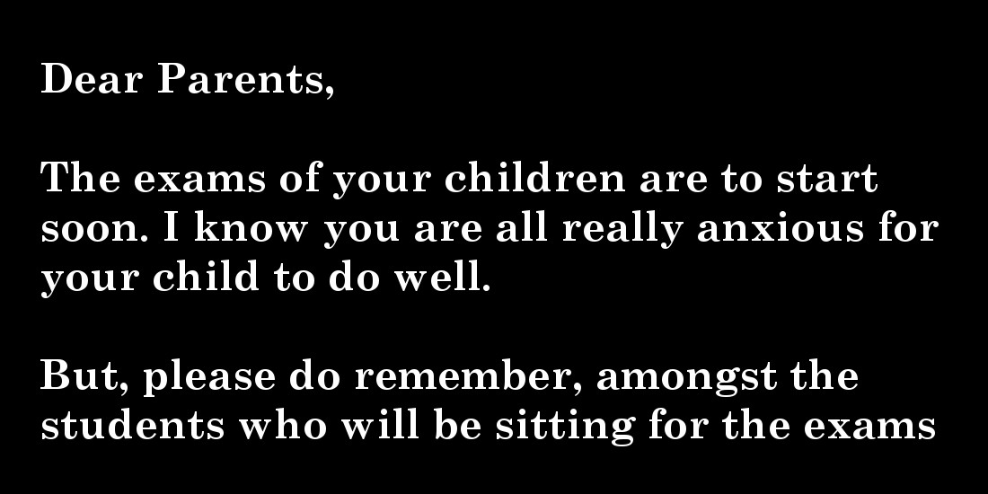 A School Principal in Singapore Sent This Letter to the Parents Before the Exams (2)