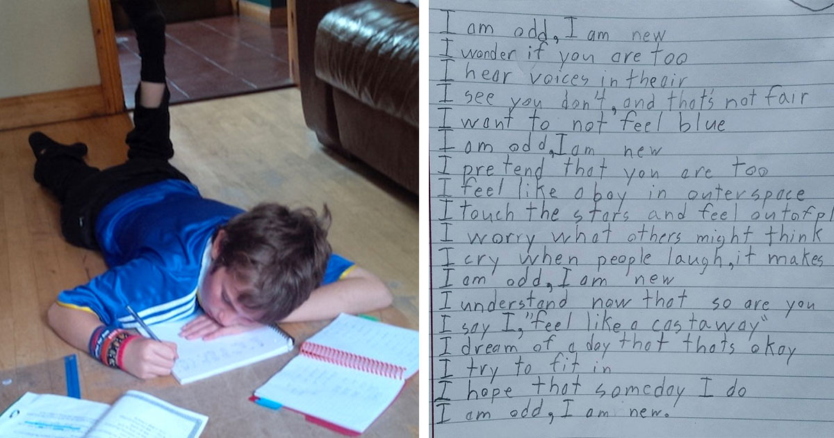 Boy with Autism Writes Poem for Homework, Perfectly Describes What It's like to Live with Autism