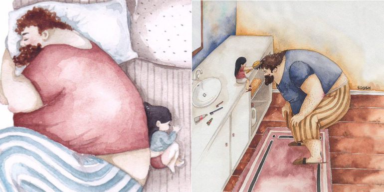16 Illustrations Showing How Adorable Men Can Be When They Have a Daughter