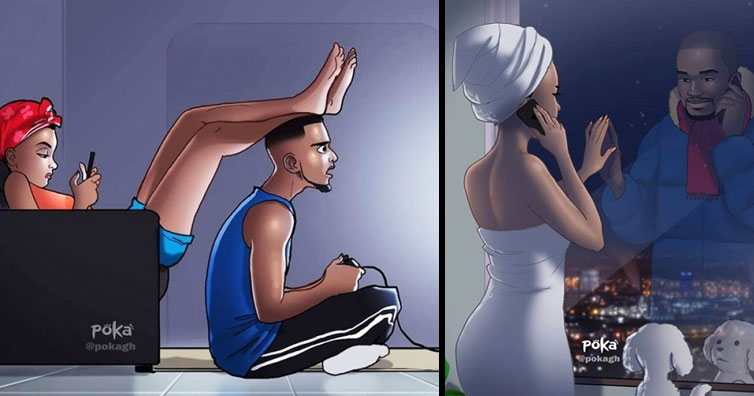 An Illustrator From Ghana Creates Pictures That Anyone in a Relationship Will Understand