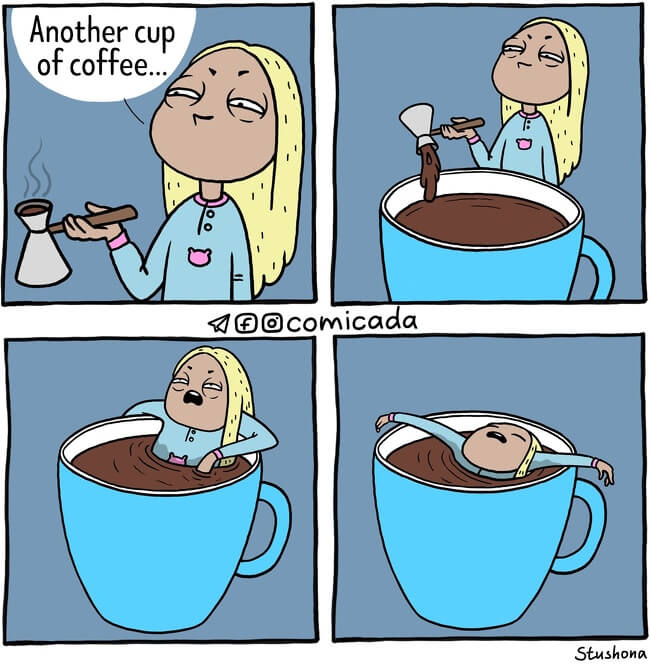 #1. The size of the coffee cup you need before work on Monday morning.