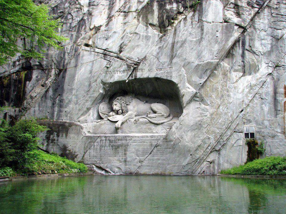 24. Lion Monument, Lucerne, Switzerland.
