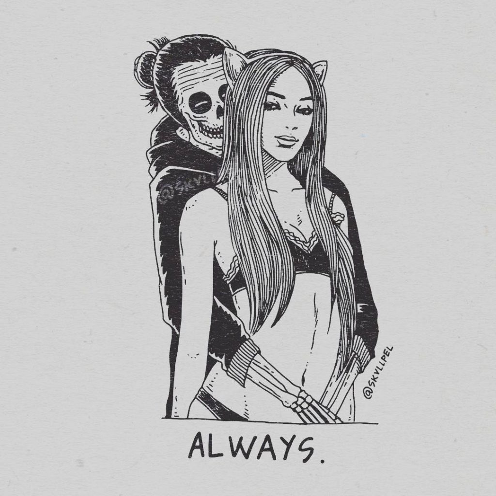 Artist's Skeletal Illustrations Show The Glimpse Of Intense Love With Beautiful Messages-10