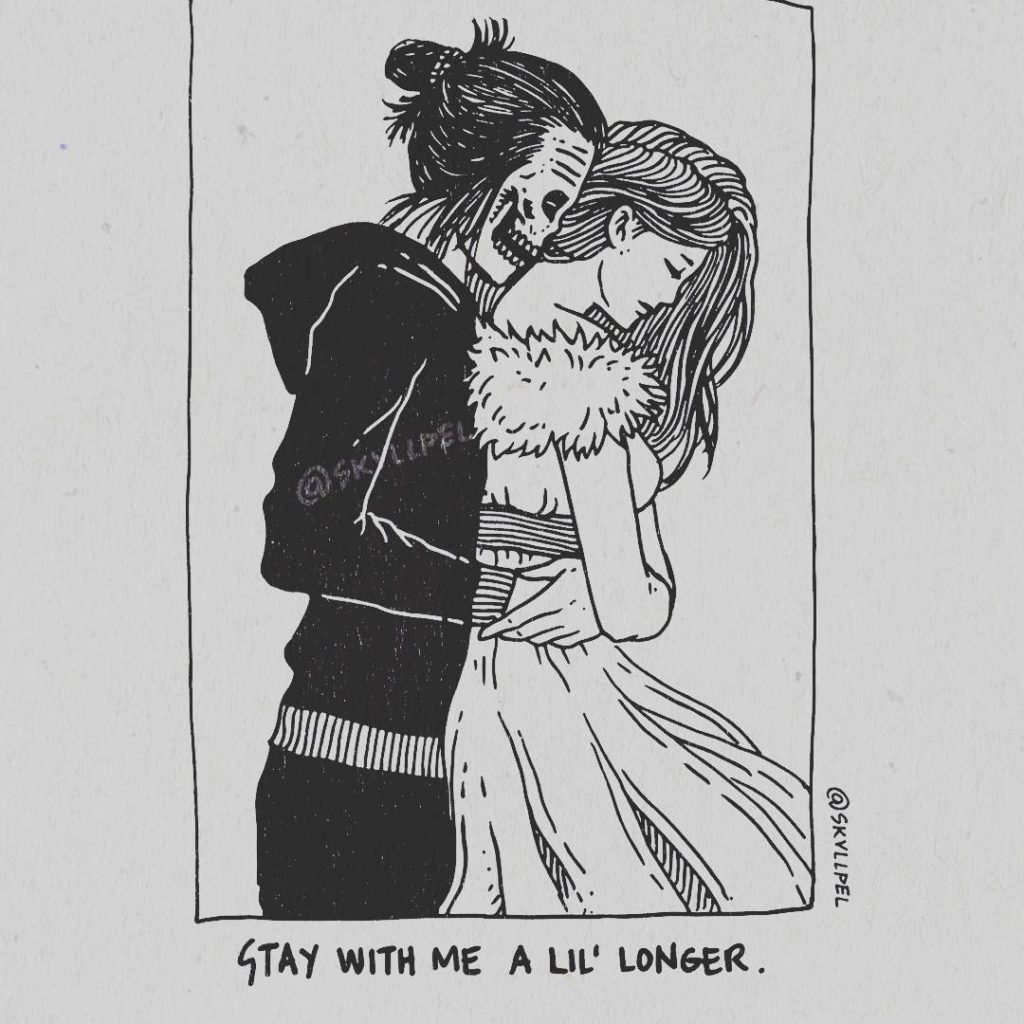 Artist's Skeletal Illustrations Show The Glimpse Of Intense Love With Beautiful Messages-13