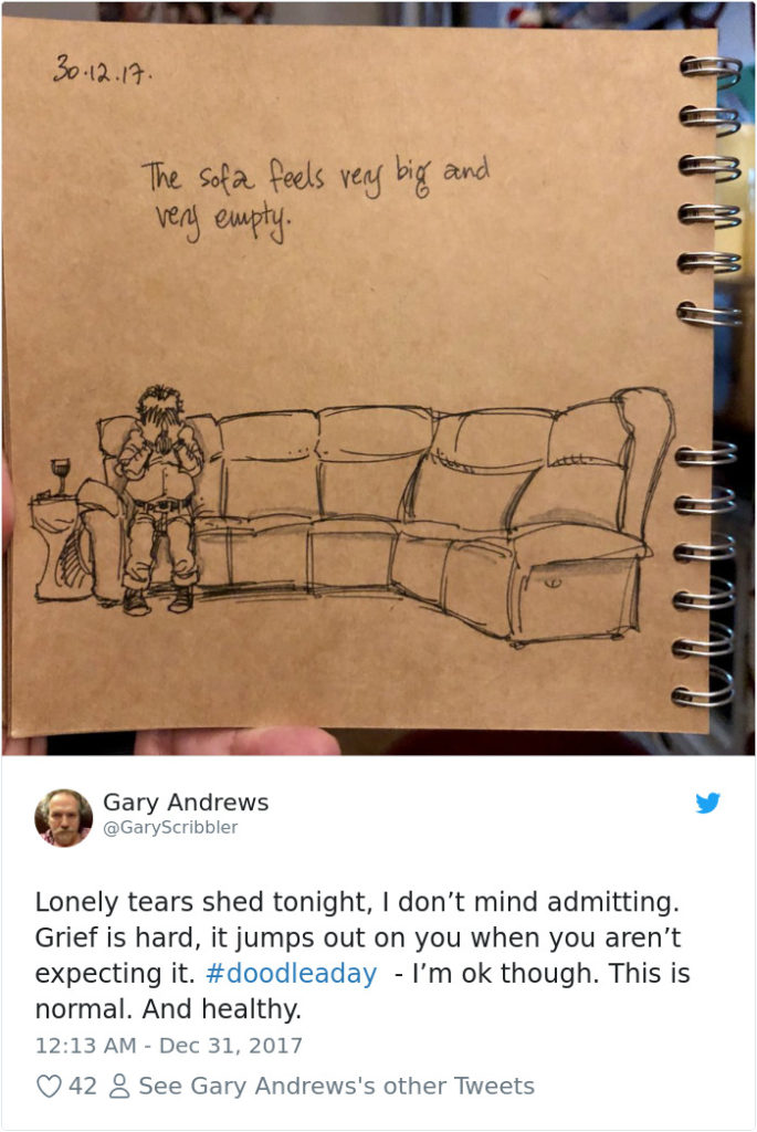 Disney Artist Illustrates Life With Two Children After His Wife Passes Away-13