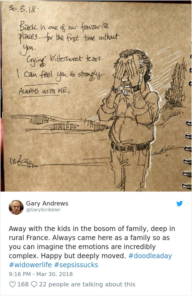 Disney Artist Illustrates Life With Two Children After His Wife Passes Away-23