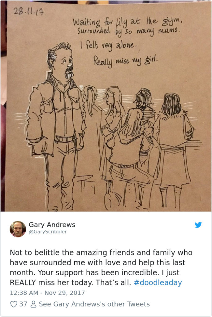 Disney Artist Illustrates Life With Two Children After His Wife Passes Away-24