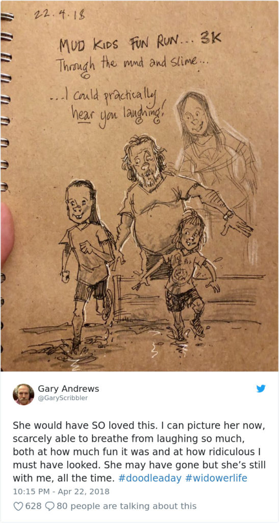 Disney Artist Illustrates Life With Two Children After His Wife Passes Away-25