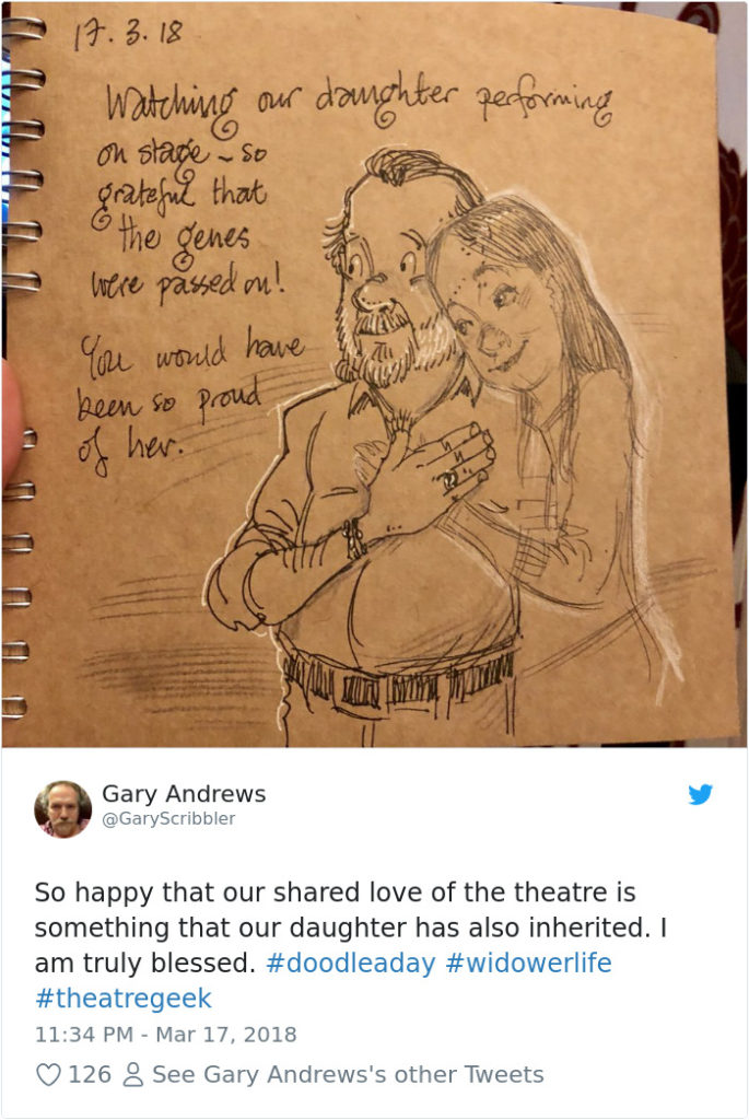 Disney Artist Illustrates Life With Two Children After His Wife Passes Away-26