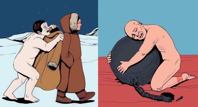 Powerful Contradictory Illustrations Telling The Truth About People And Society