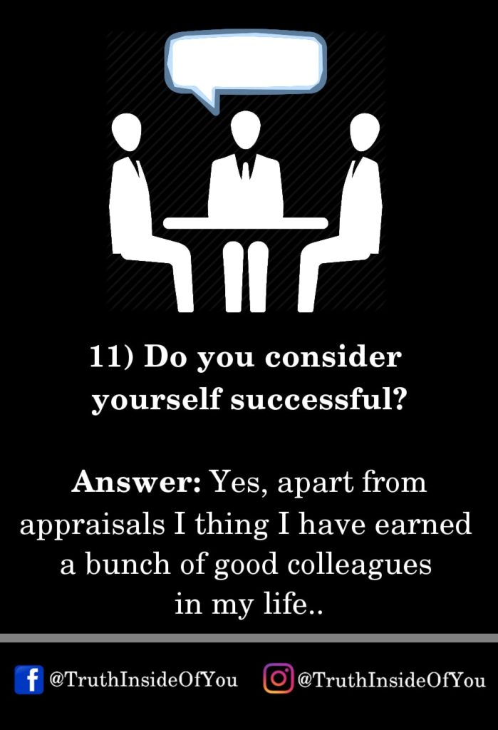 11. Do you consider yourself successful_