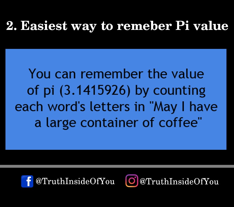 2. Easiest way to remeber Pi value