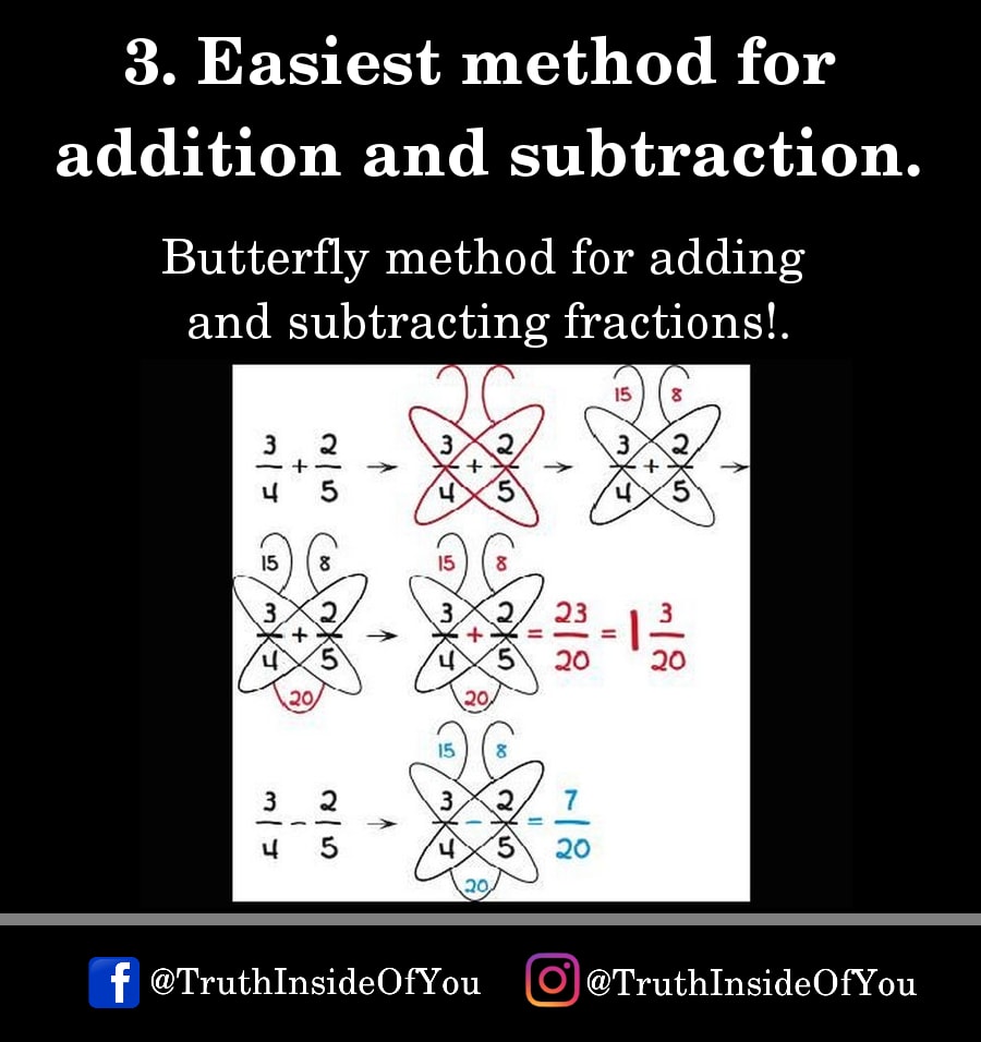 3. Easiest method for addition and subtraction.