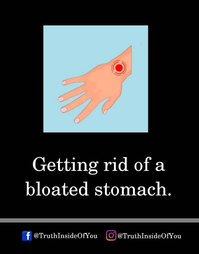 3. Getting rid of a bloated stomach.
