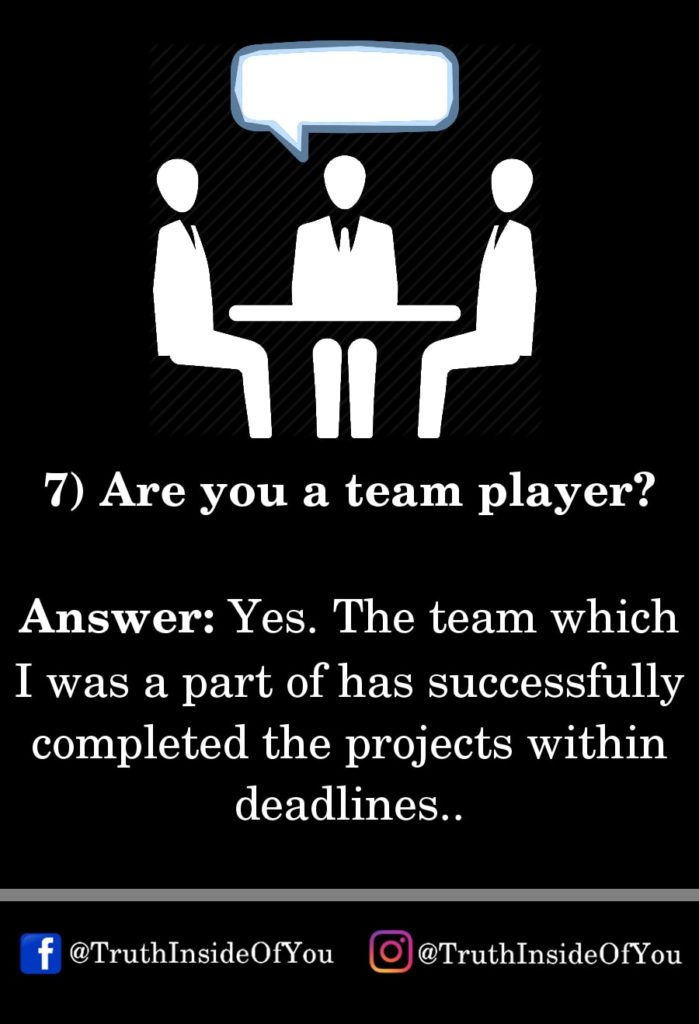 7. Are you a team player_