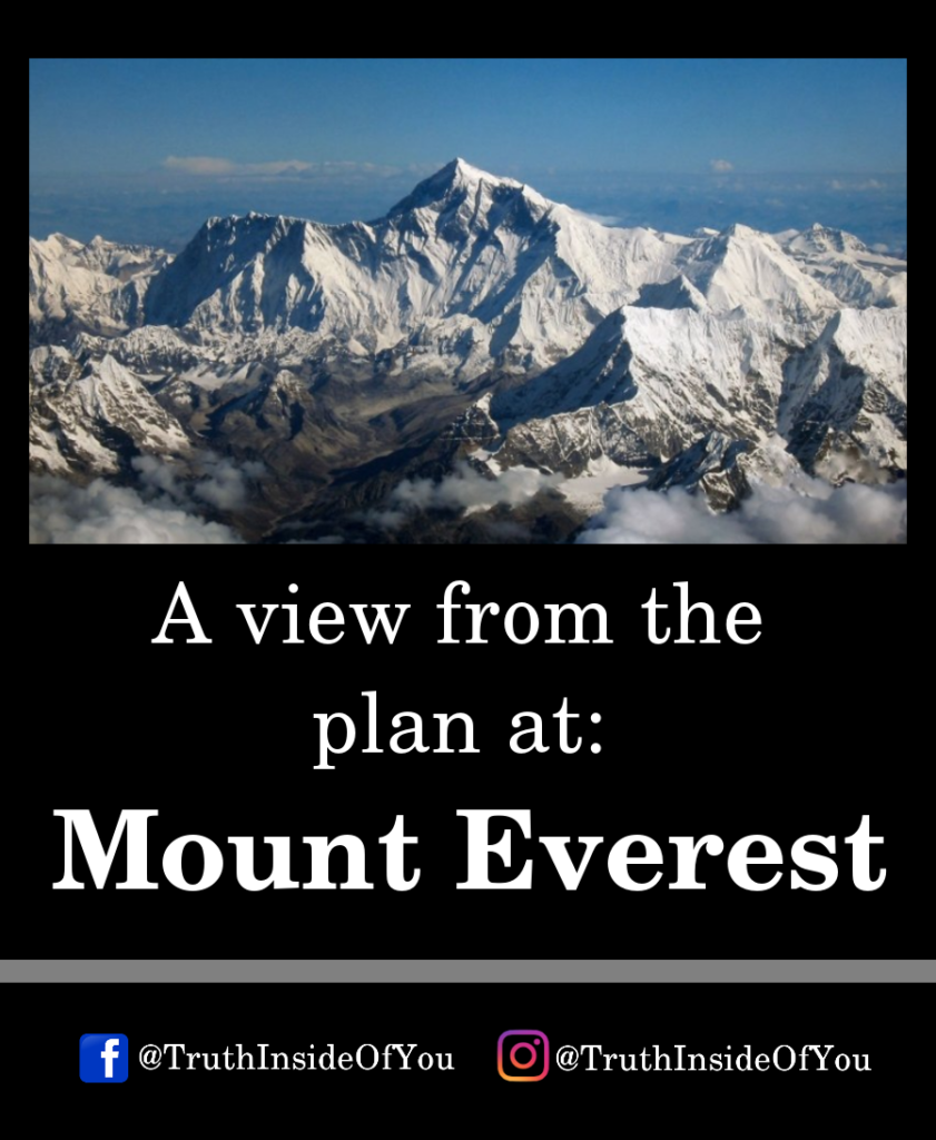 A view from the plan at_ Mount Everest