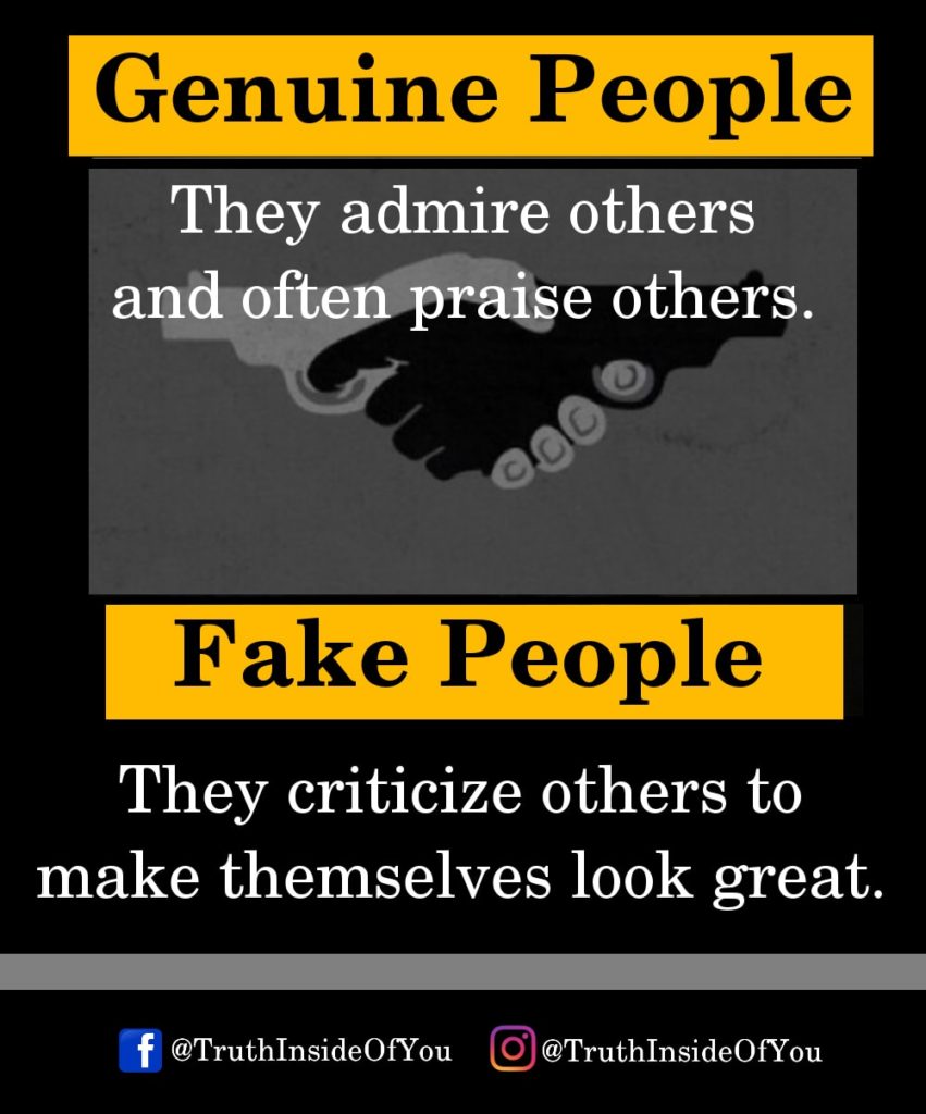 They admire others and often praise others. They criticize others to make themselves look great.