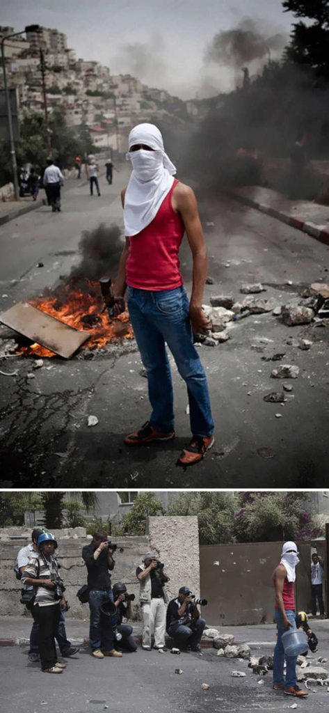 9. This Picture Was Effectively Staged With The Assistance Of A Man In Palestine By Ruben Salvadori When He Was Covering The Ongoing Struggle Between Israel’s Military and Palestine’s Youth