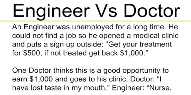 Engineer VS Doctor