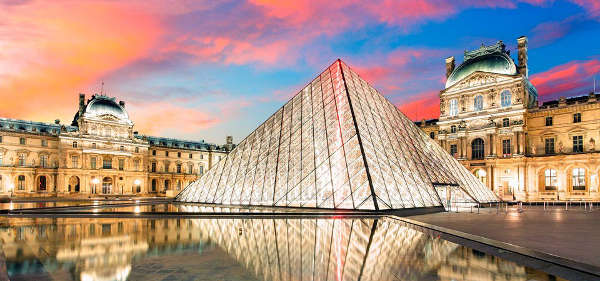 The Louvre Pyramid in Paris