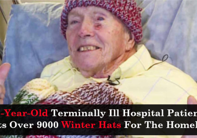 91-Year-Old Terminally Ill Hospital Patient Knits Over 9000 Winter Hats For The Homeless