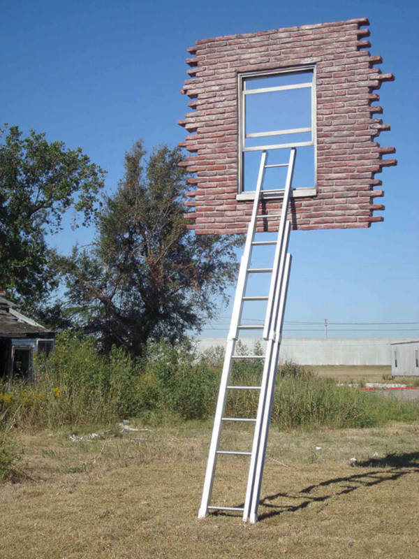 13. Window With Ladder - Too Late For Help By Leandro Erlich