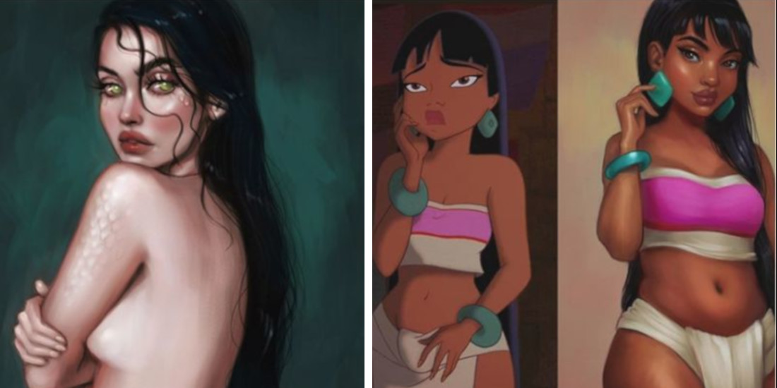 Artist Transforms Famous Cartoon Characters Into Beautiful Women
