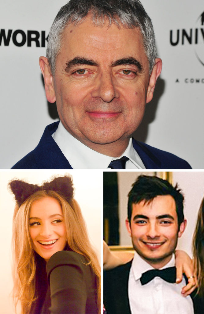 17. The daughter and son of Rowan Atkinson