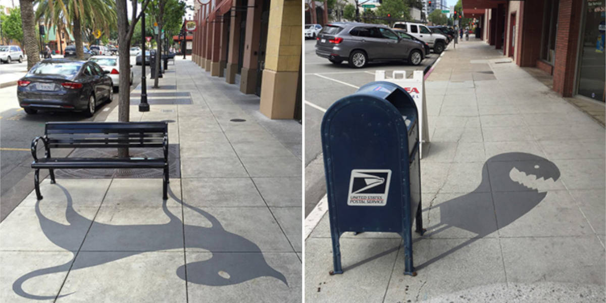 Creative Street Artist Adds Fake Shadows To Confuse People