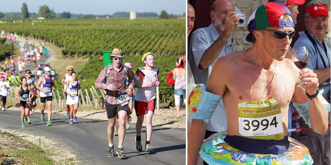 French Marathon Where Contestants Drink Wine And Eat Cheese