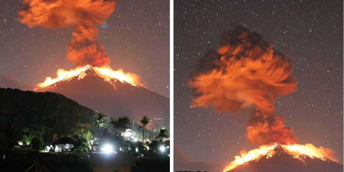 Incredible Images Are Captured From An Explosive Volcanic Eruption In Bali