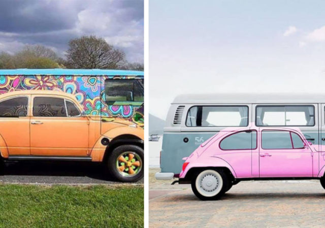 Pictures Of Gorgeous VW Beetle Art Paintings Painted On VW Minibus