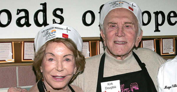 Kirk Douglas and his wife