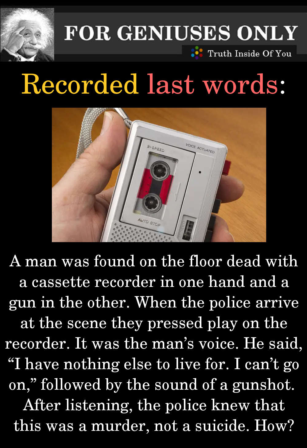 recorded last words