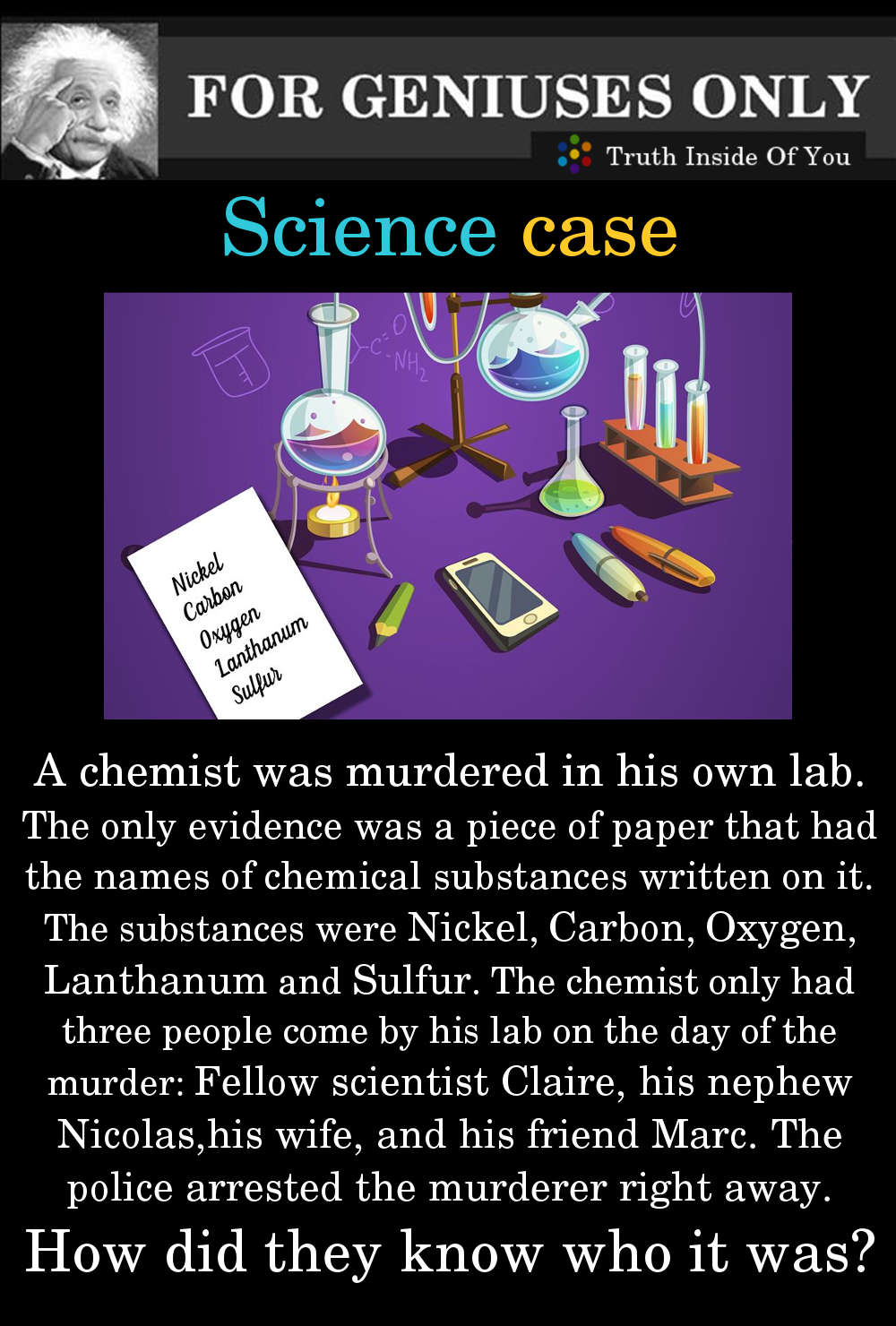 riddle science case