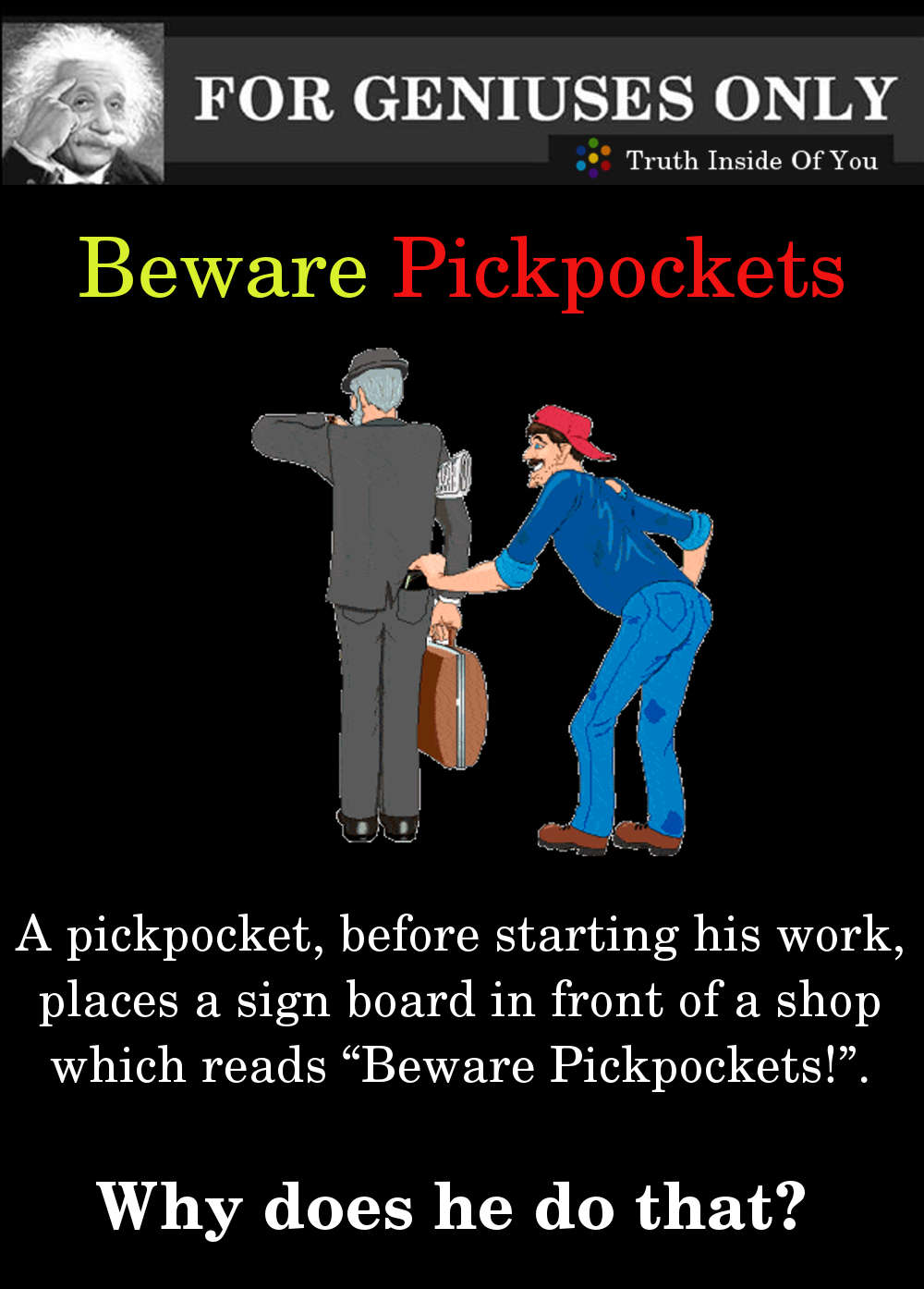 Beware Pickpockets